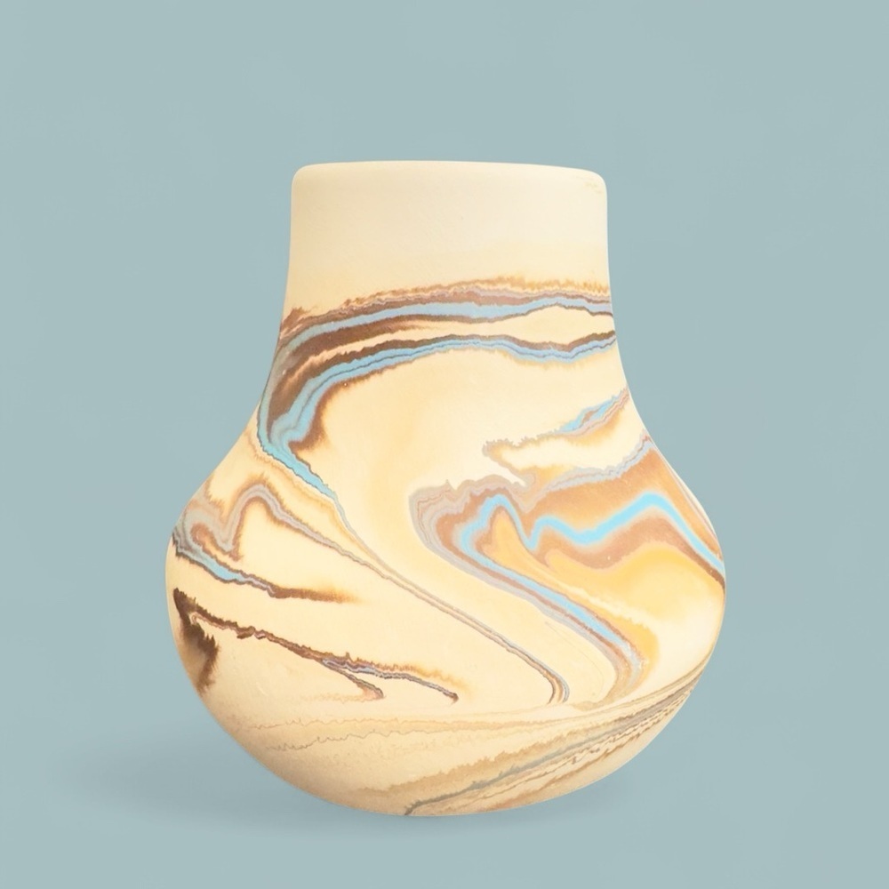 Authentic Vintage NEMADJI Pottery Swirl Vase